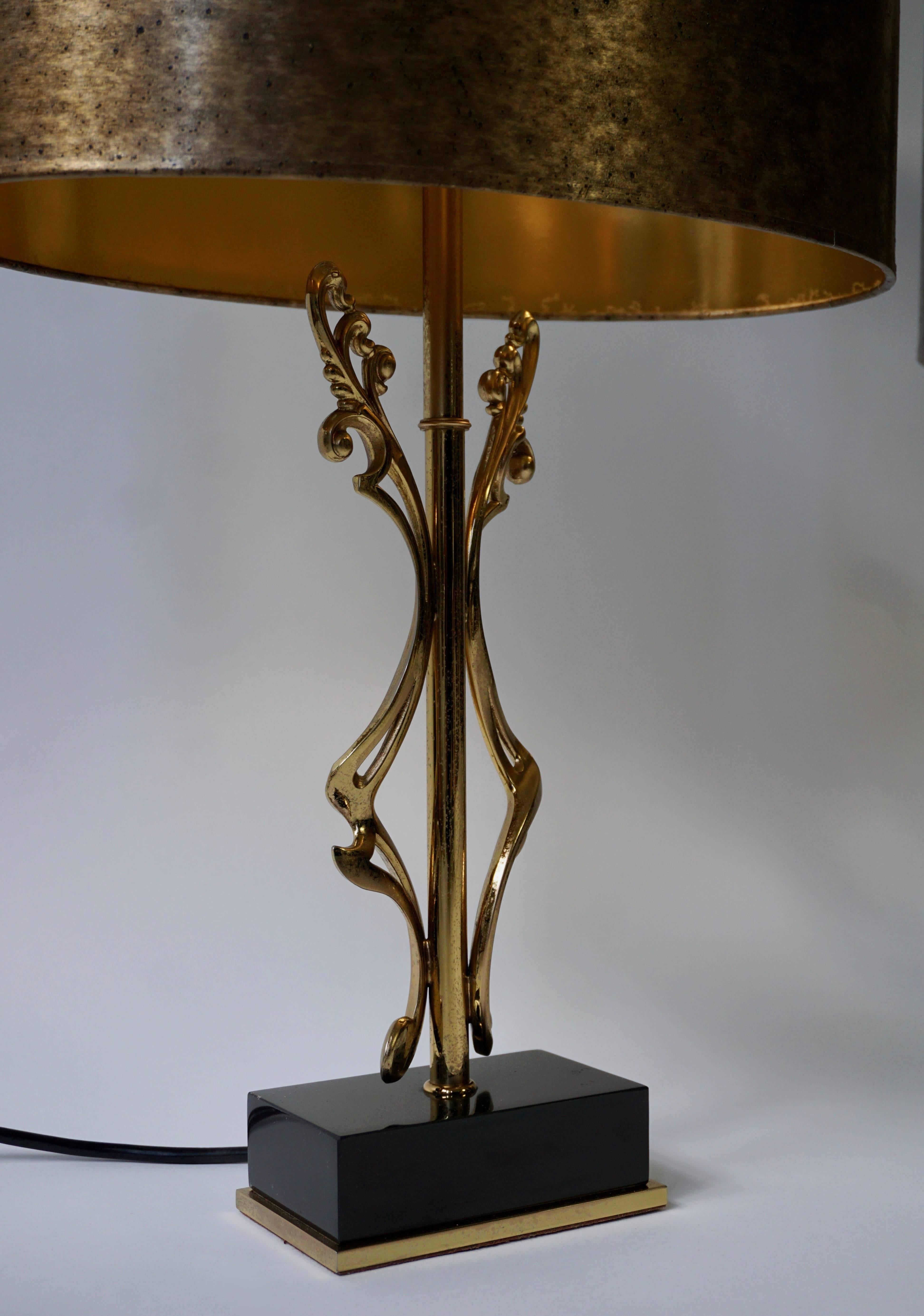Two Brass Table Lamps For Sale 3