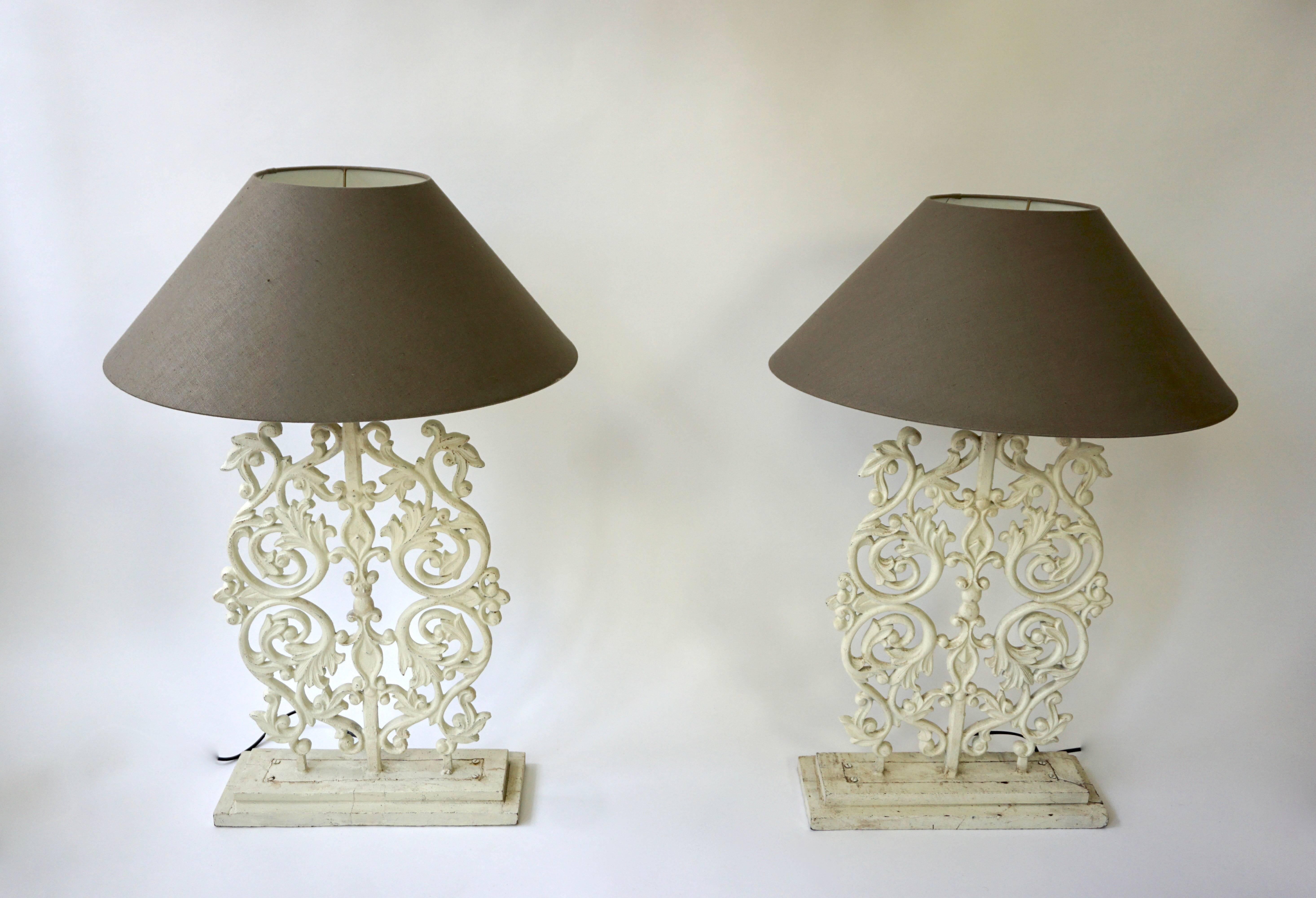 vintage wrought iron table lamp