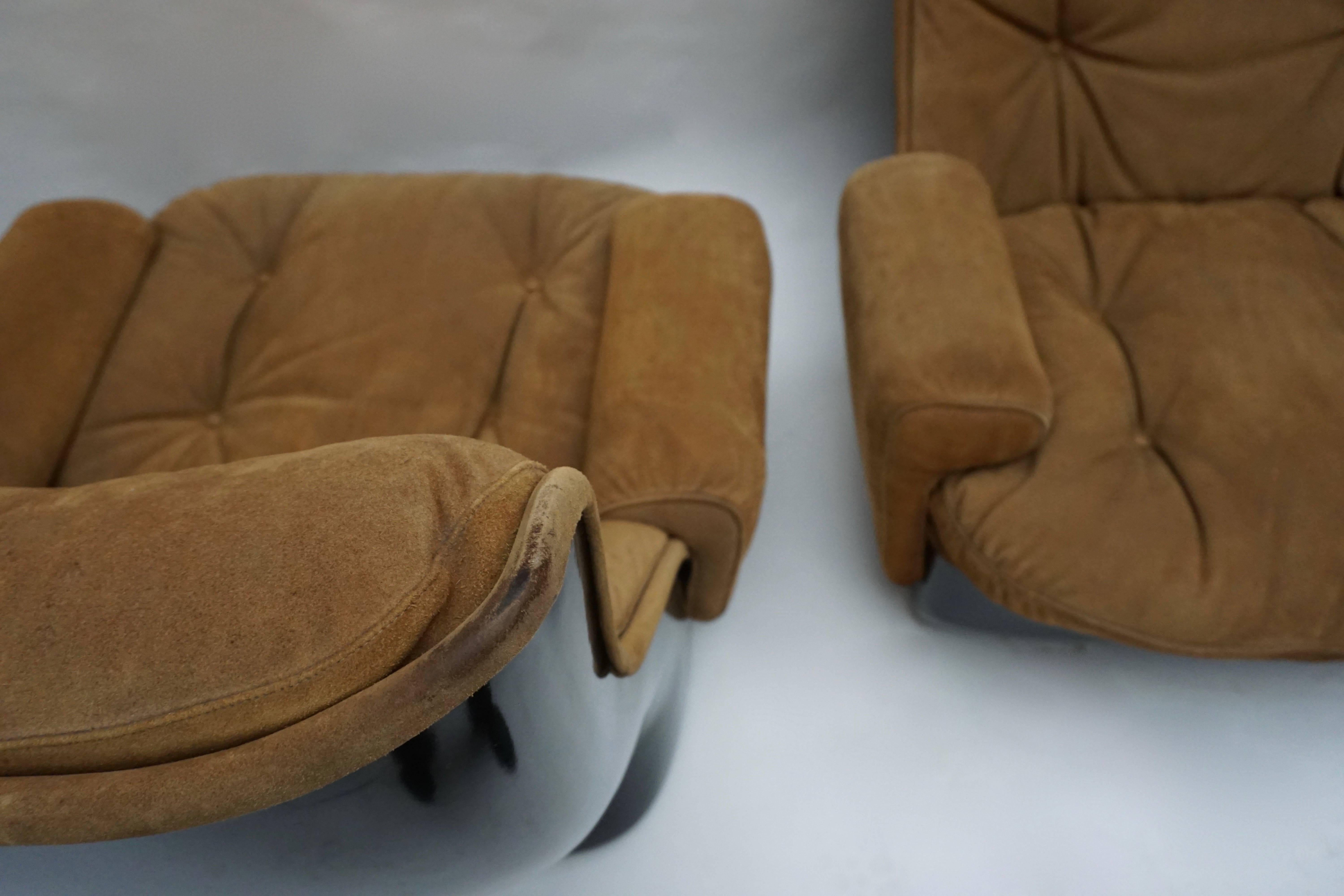 Deux fauteuils de salon par Airborne International, vers 1970 en vente 2