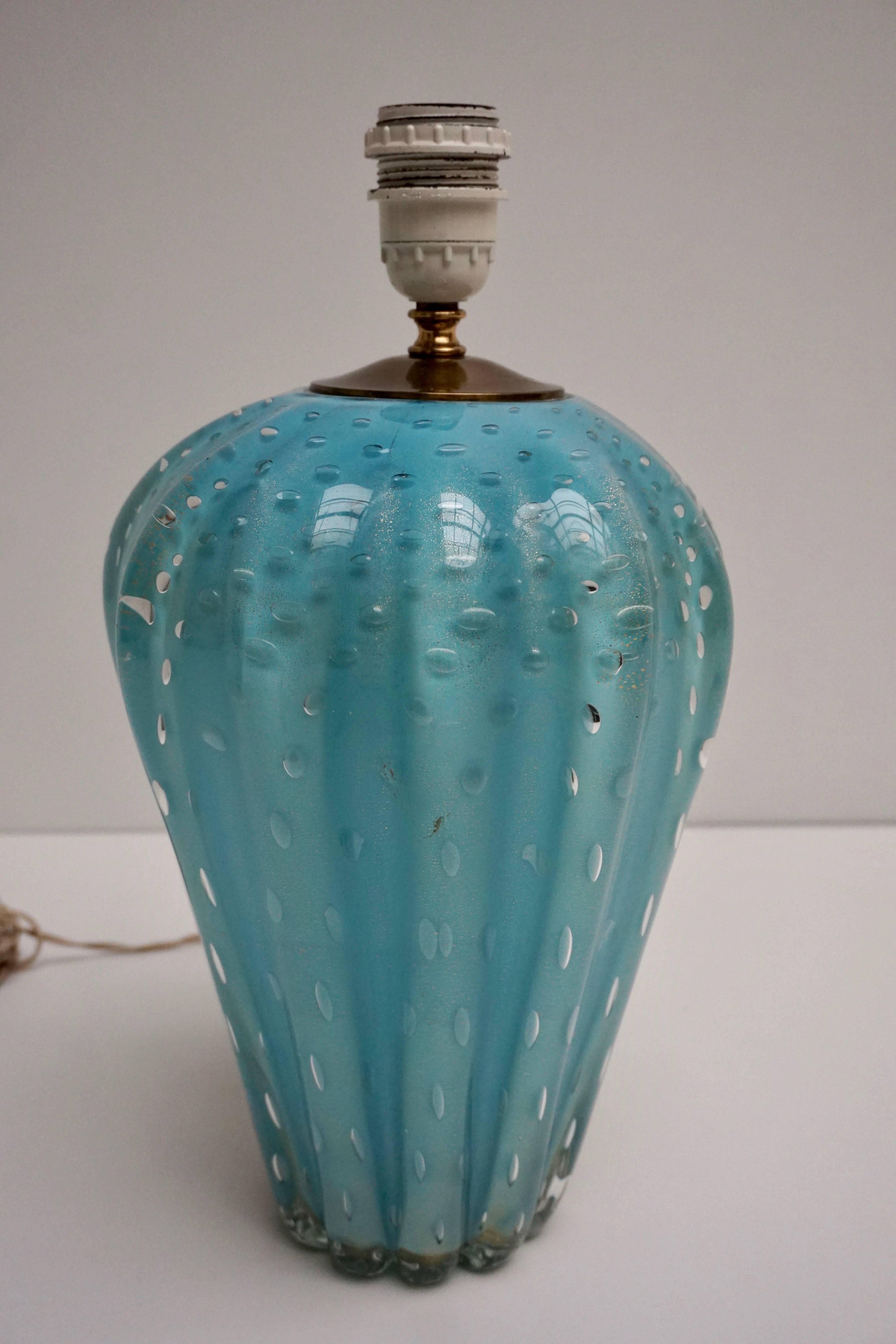Murano Glass Table Lamp In Excellent Condition In Antwerp, BE