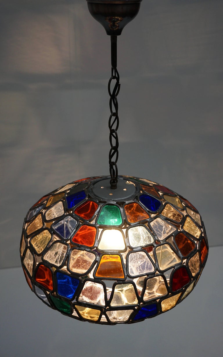 Stained Glass Pendant Light at 1stDibs