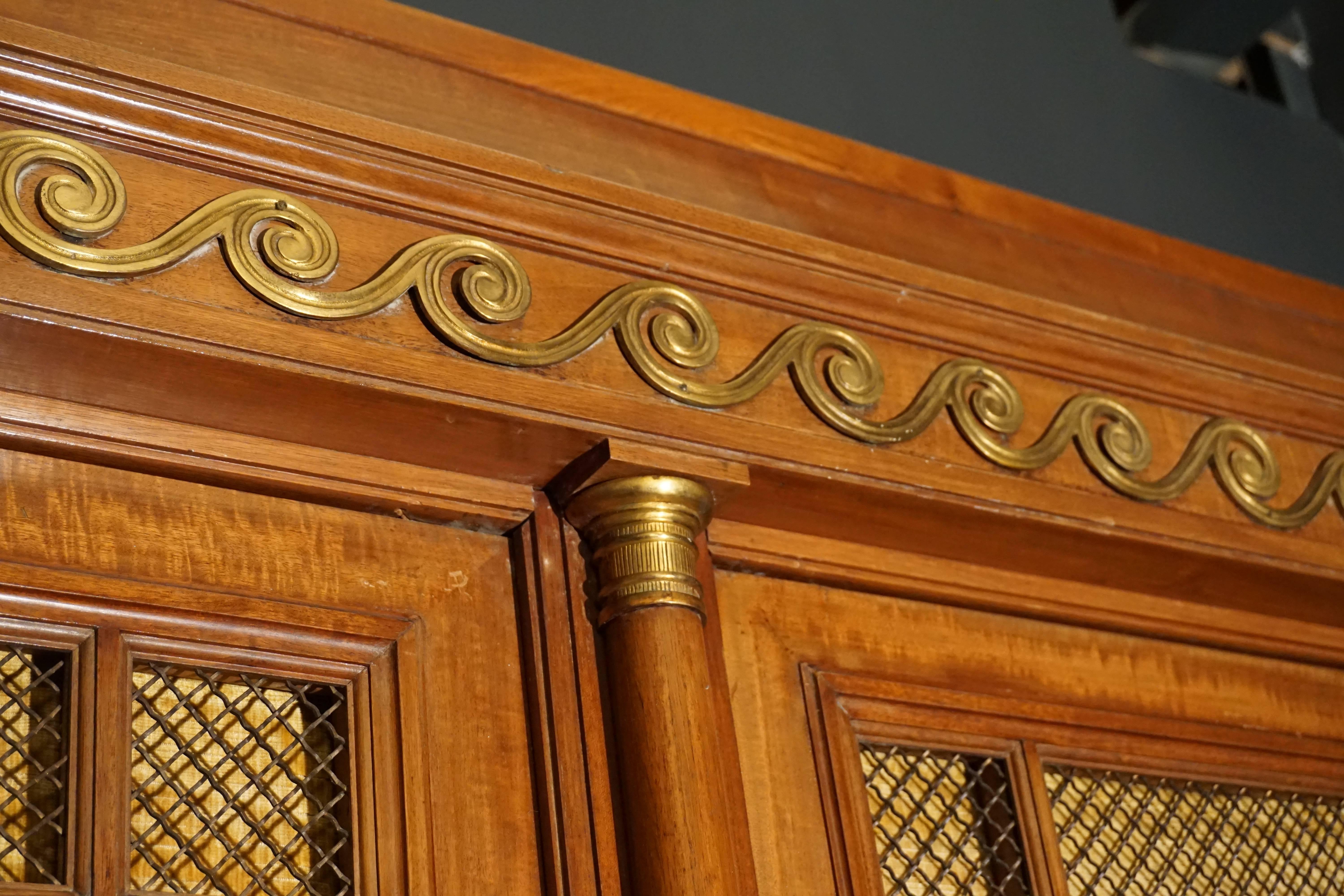 Rare and Magnificent Neoclassical Mahogany Bibliotheque Bookcase For Sale 1