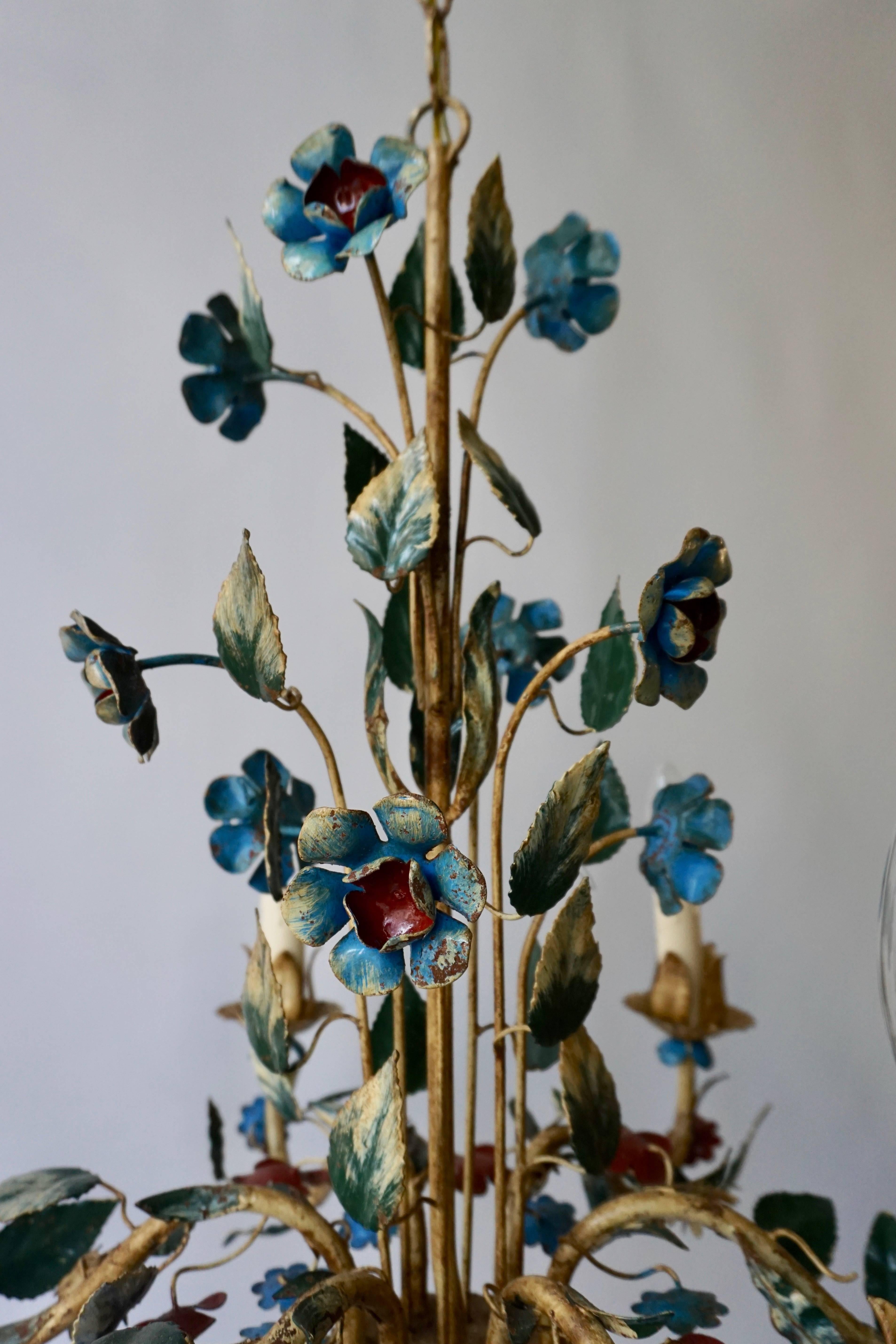 Italian Metal Flower Chandelier 1