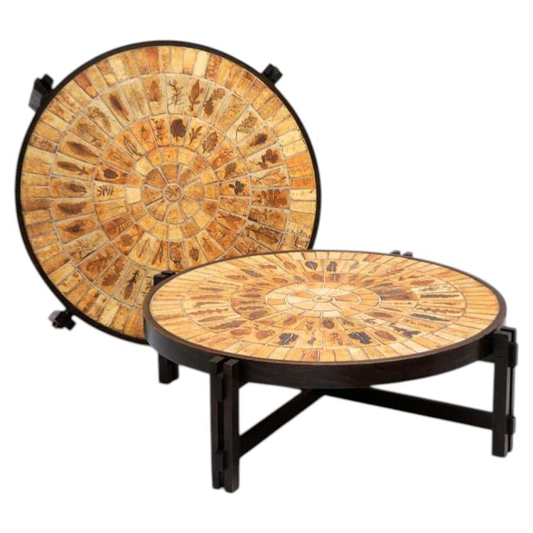 Roger Capron Ceramic Coffee Table, Vallauris, France, circa 1955 (two available)