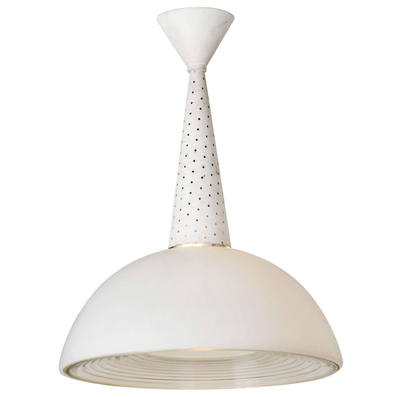 Mid-Century moderno Quattro lampade a sospensione francesi di Mathieu Matégot in vendita