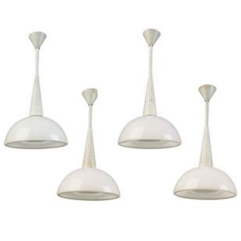 Mid-20th Century Four Italian Pendant Lights For Sale