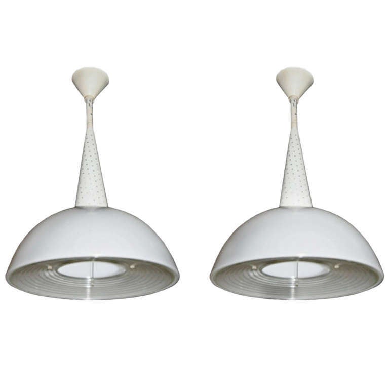 Metal Four Italian Pendant Lights For Sale