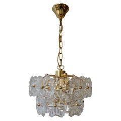 Lampadario in vetro di Murano e ottone