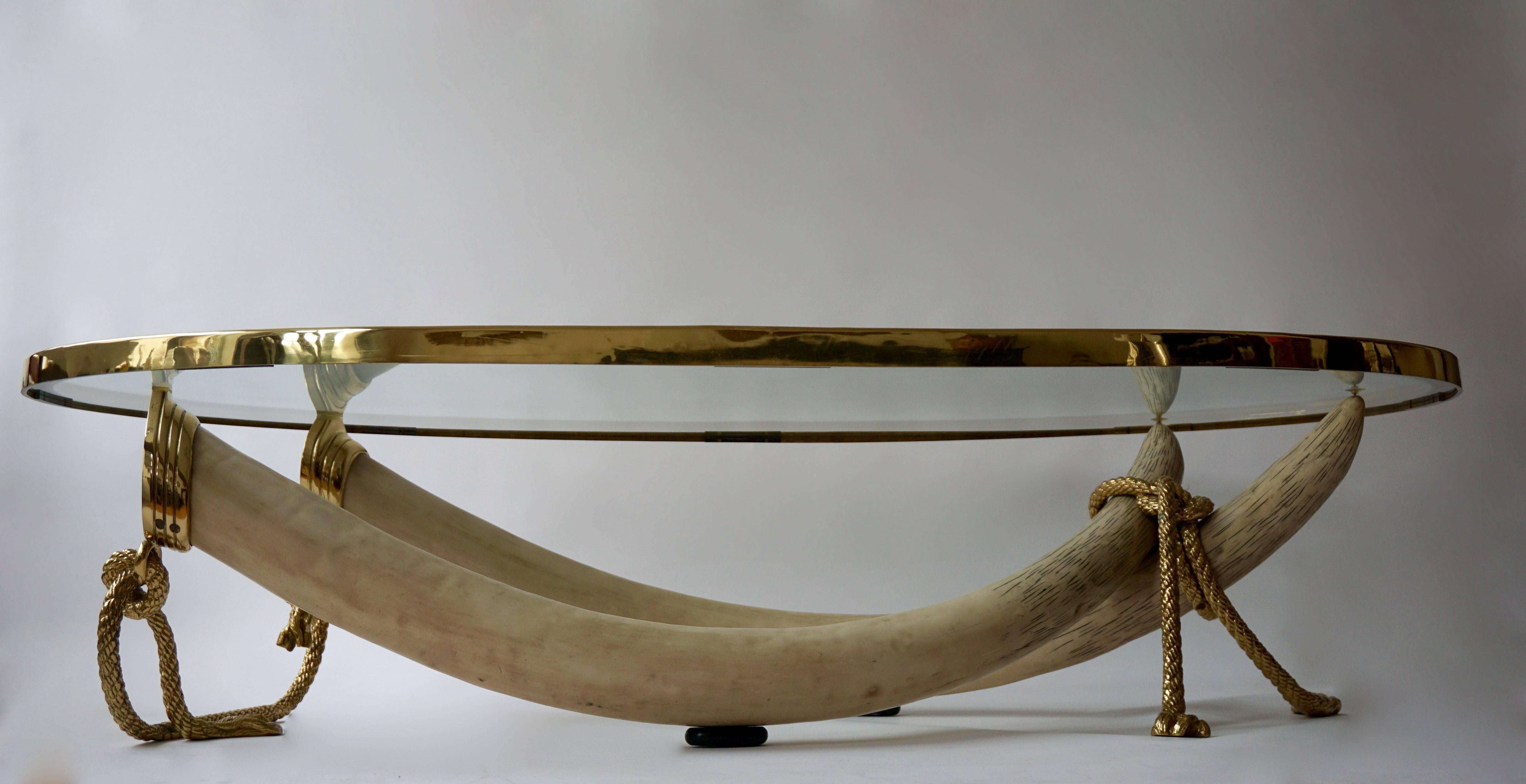 elephant tusk table