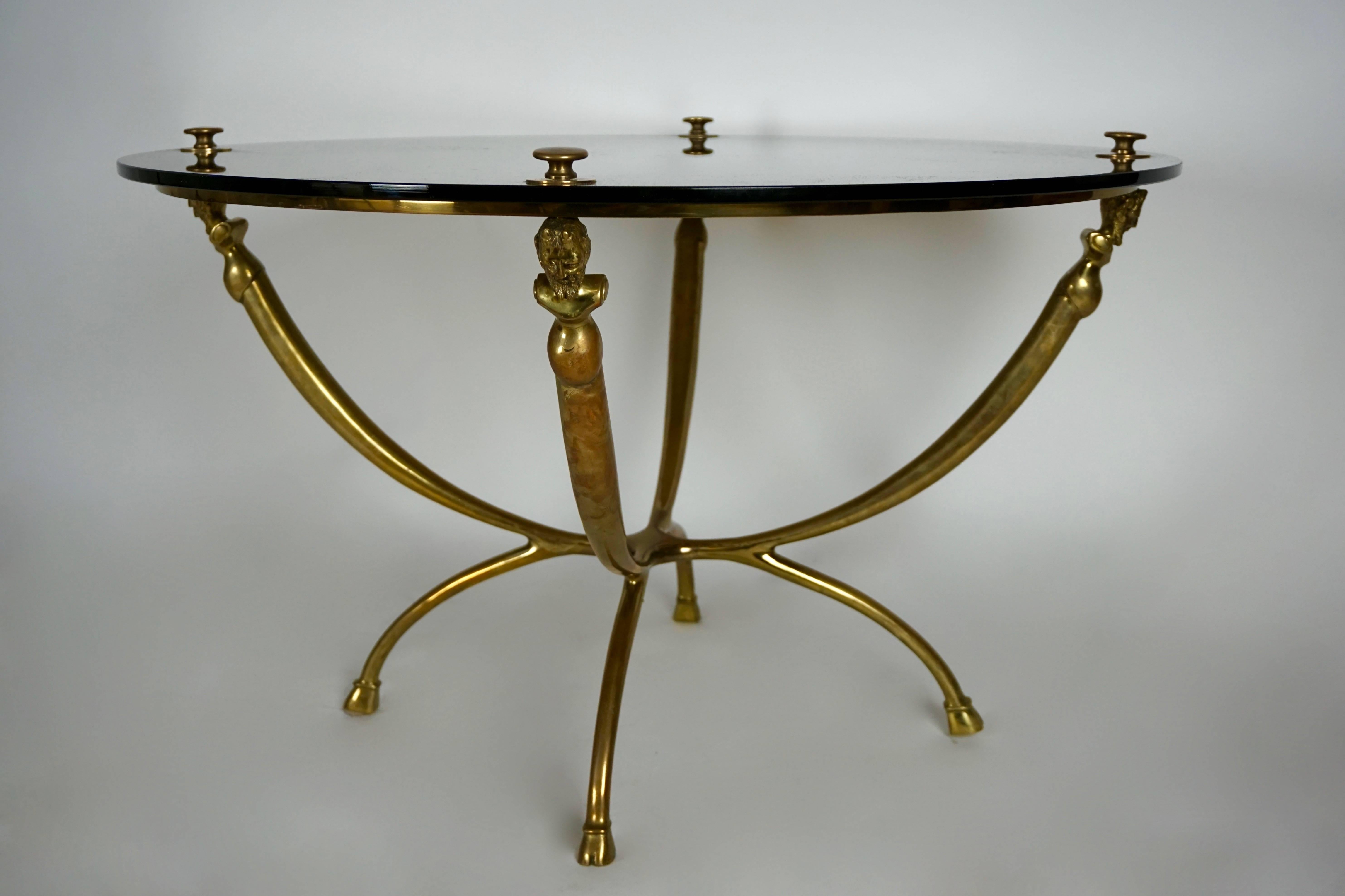 French Coffee Table Attributed to Jean Charles Moreux Completely Made of Bronze In Excellent Condition In Antwerp, BE
