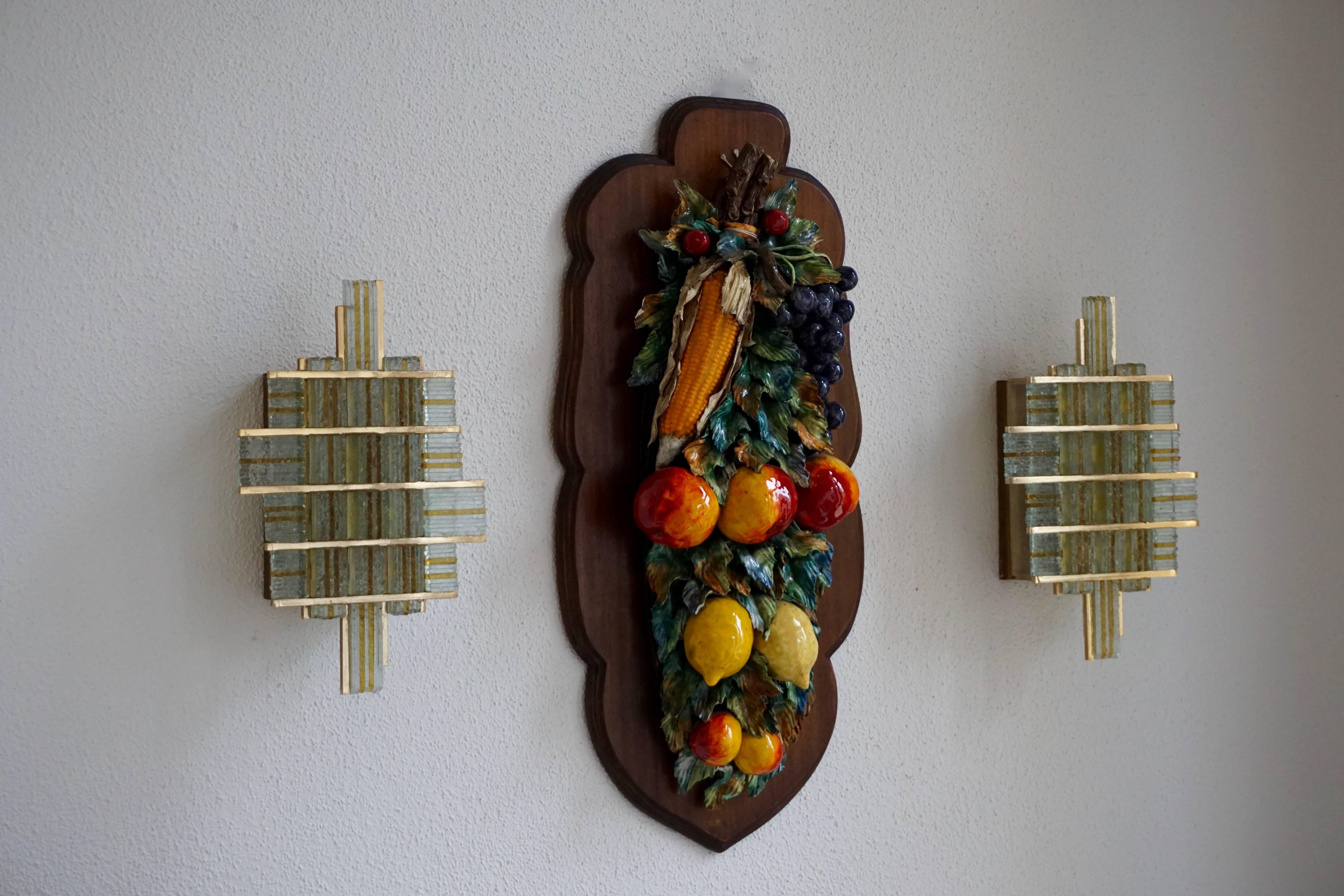 Italian Ceramic Wall Decoration, 1950s 2