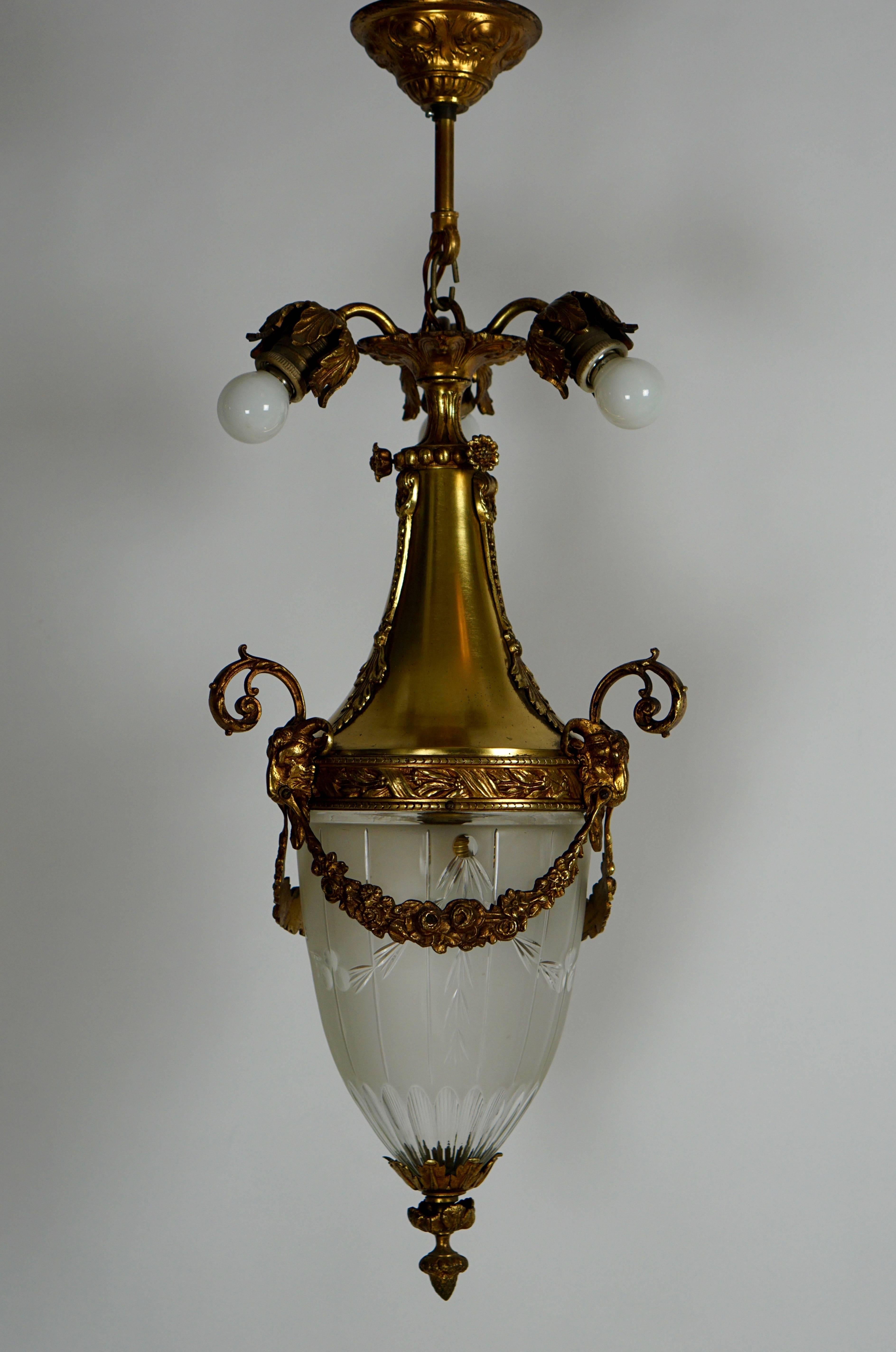 Art Deco Cut-Glass Lantern 1