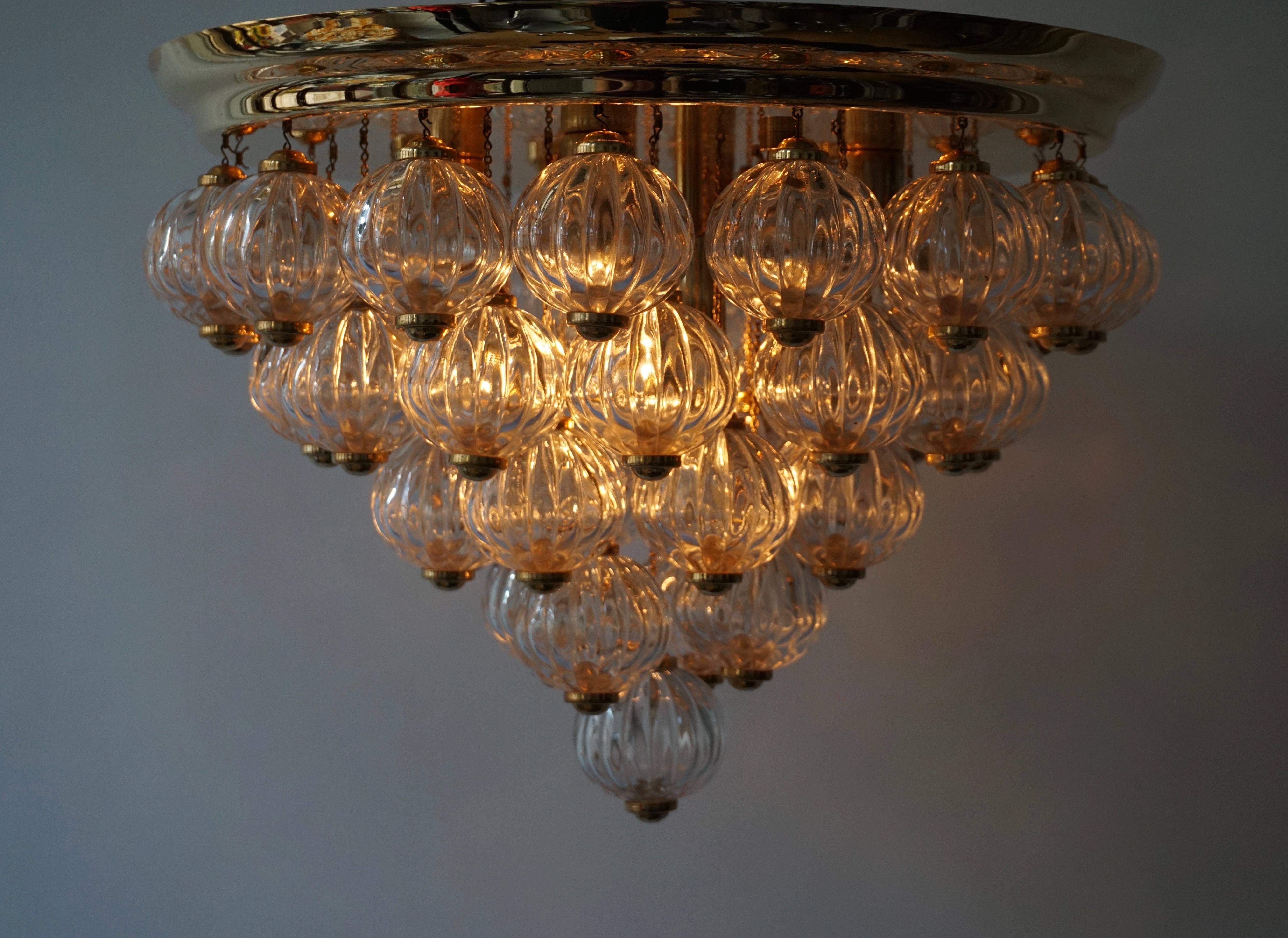 Hollywood Regency Style Chandelier or Flush Mount In Excellent Condition In Antwerp, BE