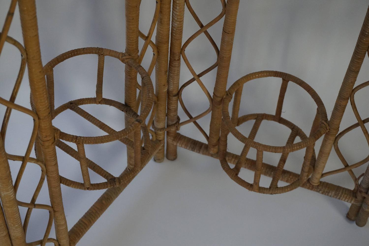 Rattan Folding Screen For Sale at 1stdibs