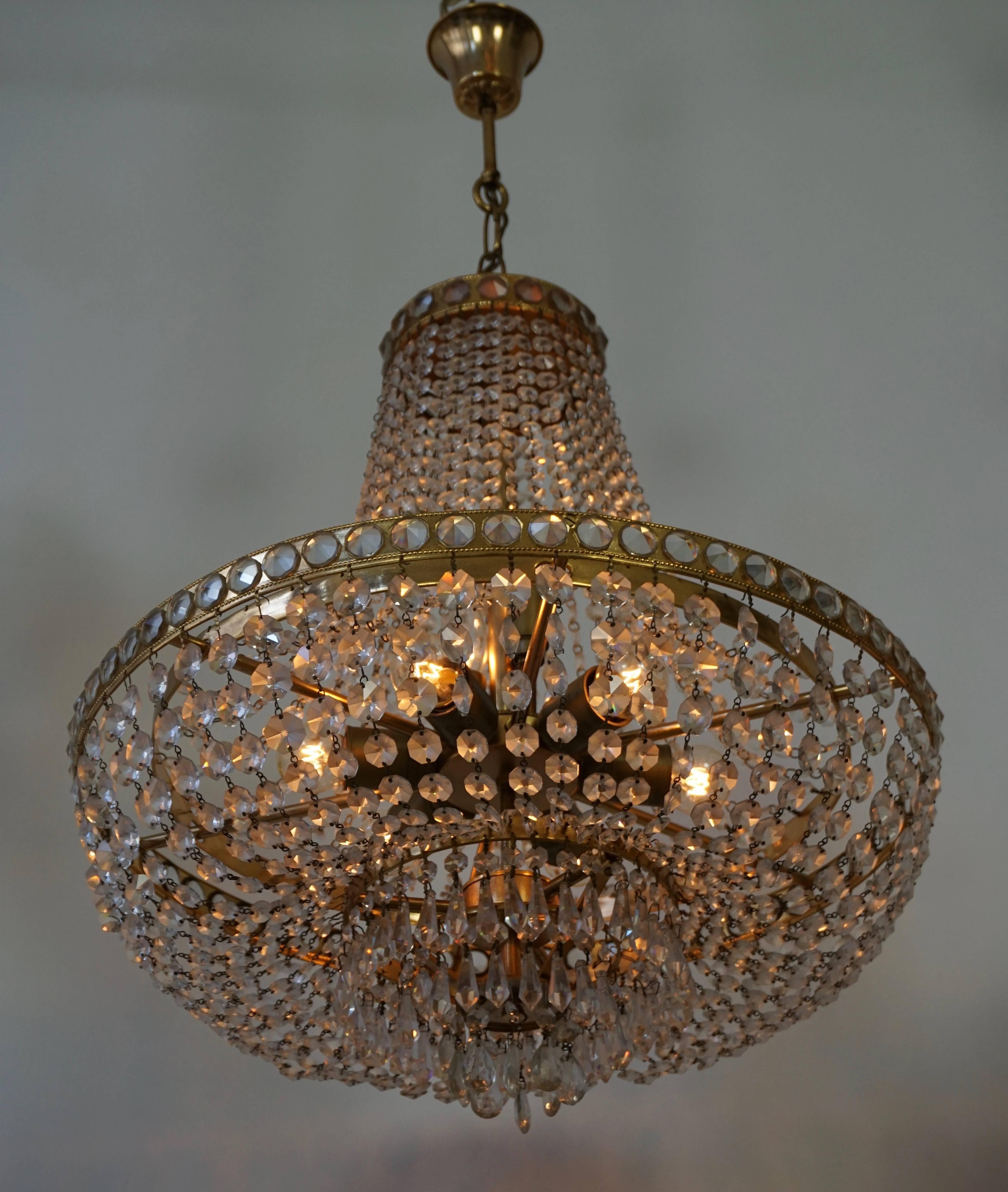 basket crystal chandelier