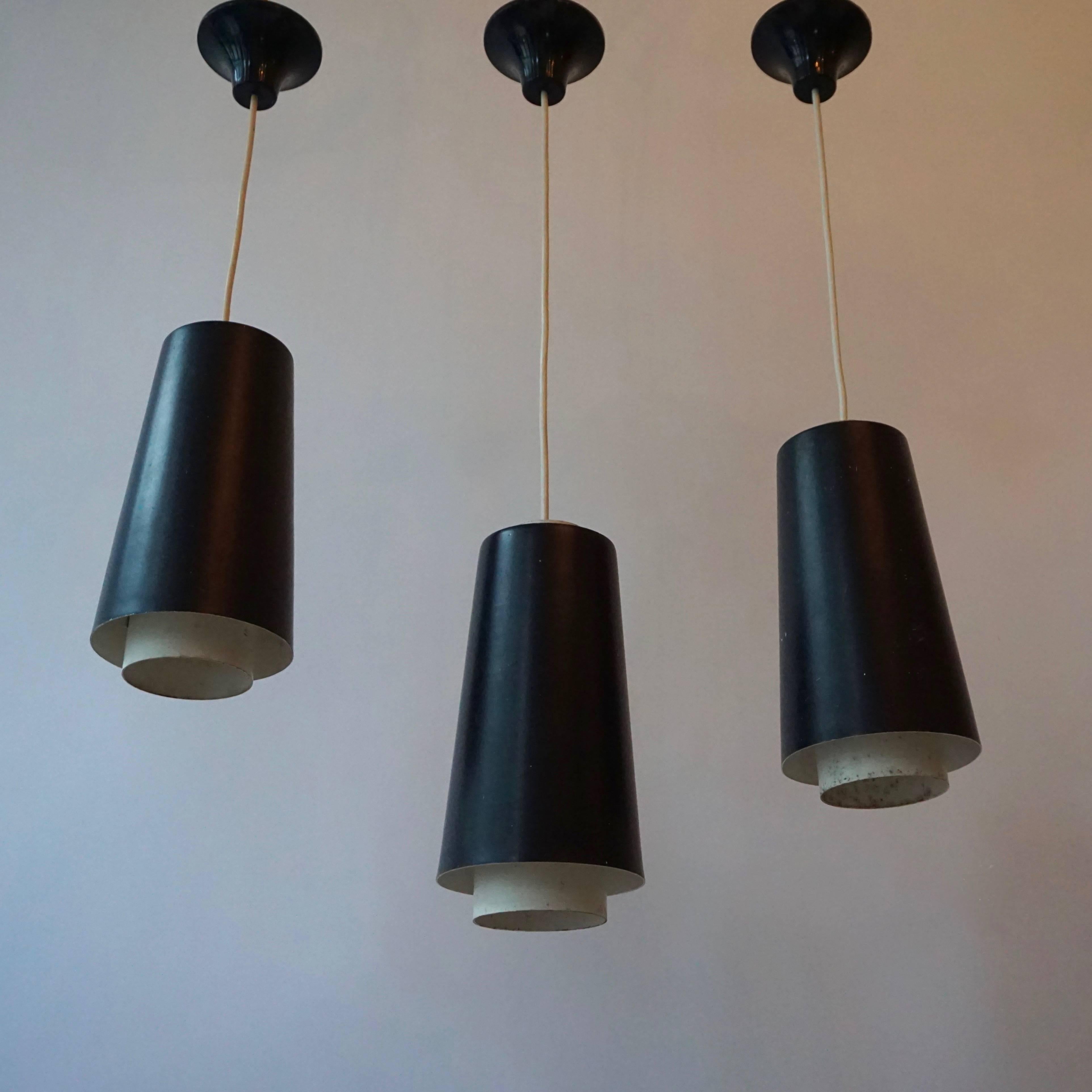 Danish Set of Three Pendant Lights