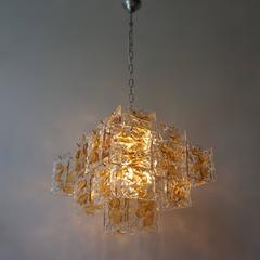 Lustre en verre de Murano par Mazzega