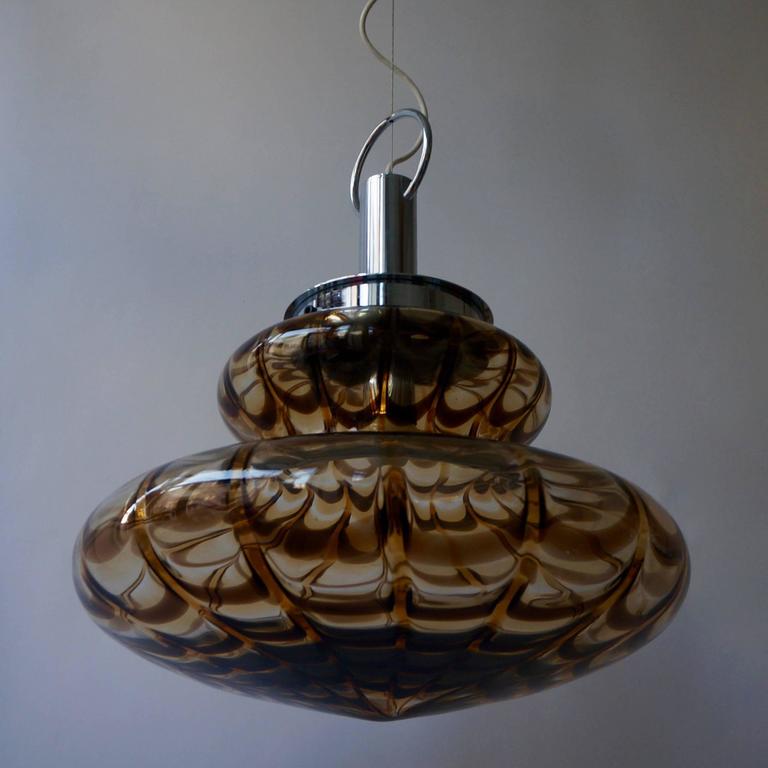 Italian Murano glass pendant light or chandelier.
Total height is 120 cm.

