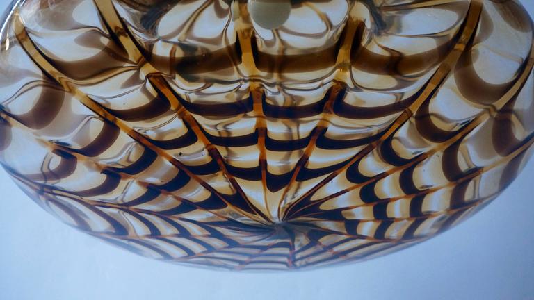 Murano Mazzega Glass Pendant Light For Sale 1