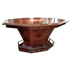 Rare Belgian Art Deco Diamond-Shaped Dining or Conference Table, Antwerp