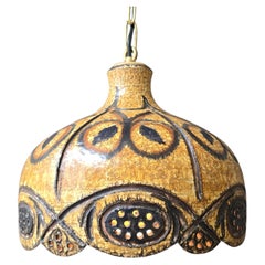 Mid-Century Handcrafted Ceramic Pendant Light, 1960s–1970s