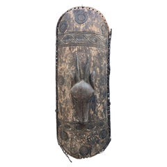 Monumental African Antelope Ceremonial Shield, circa 1940s