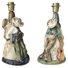 Pair of Sculptural Ceramic Table Lamps by Jersey Pottery, 1960s