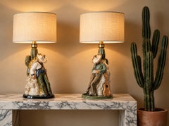 Pair of Sculptural Ceramic Table Lamps by Jersey Pottery, 1960s