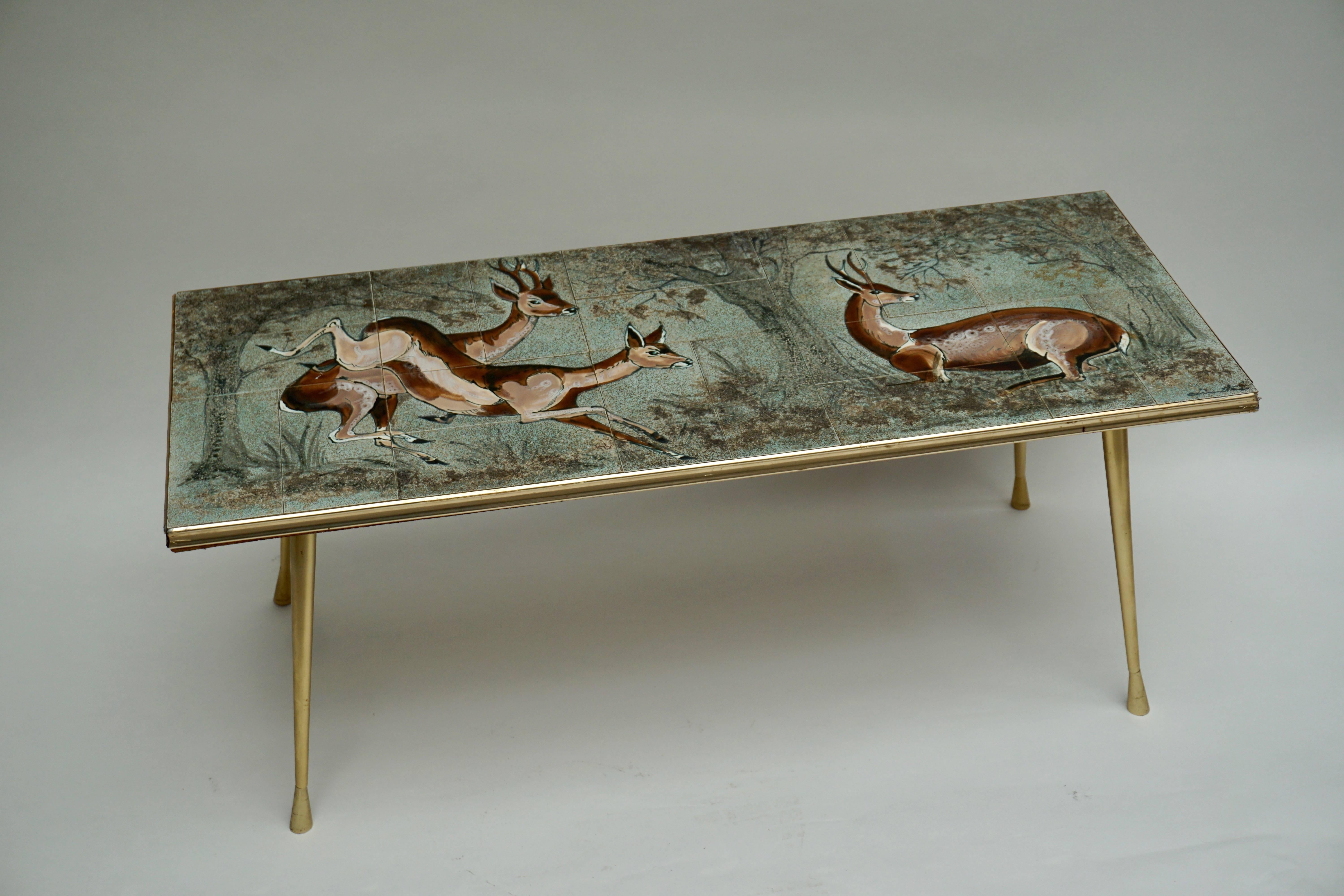 Ceramic Wall Decoration or Coffee Table with Animals 1