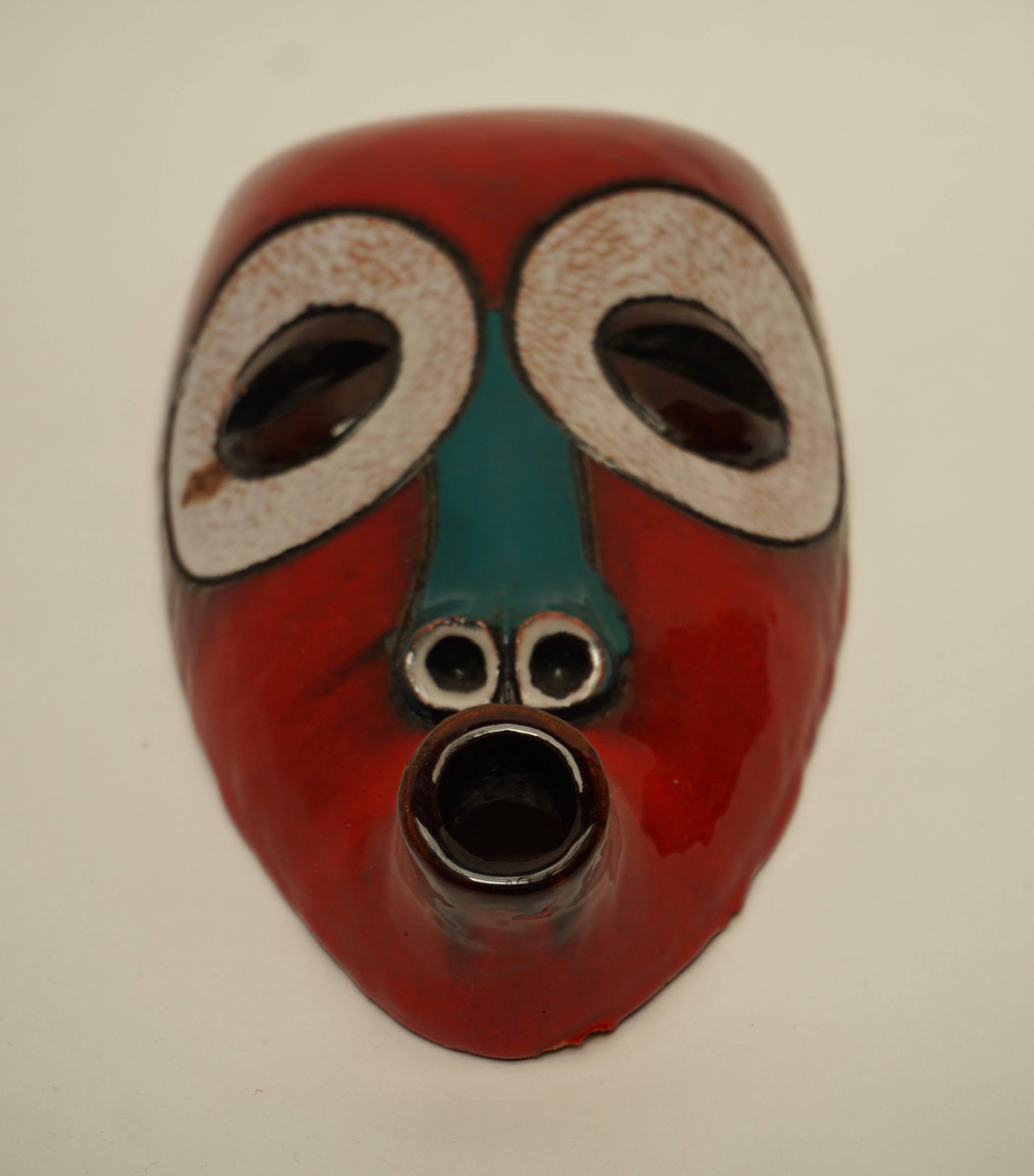 Bei Manteto Keramik-Wandmaske (Moderne der Mitte des Jahrhunderts) im Angebot