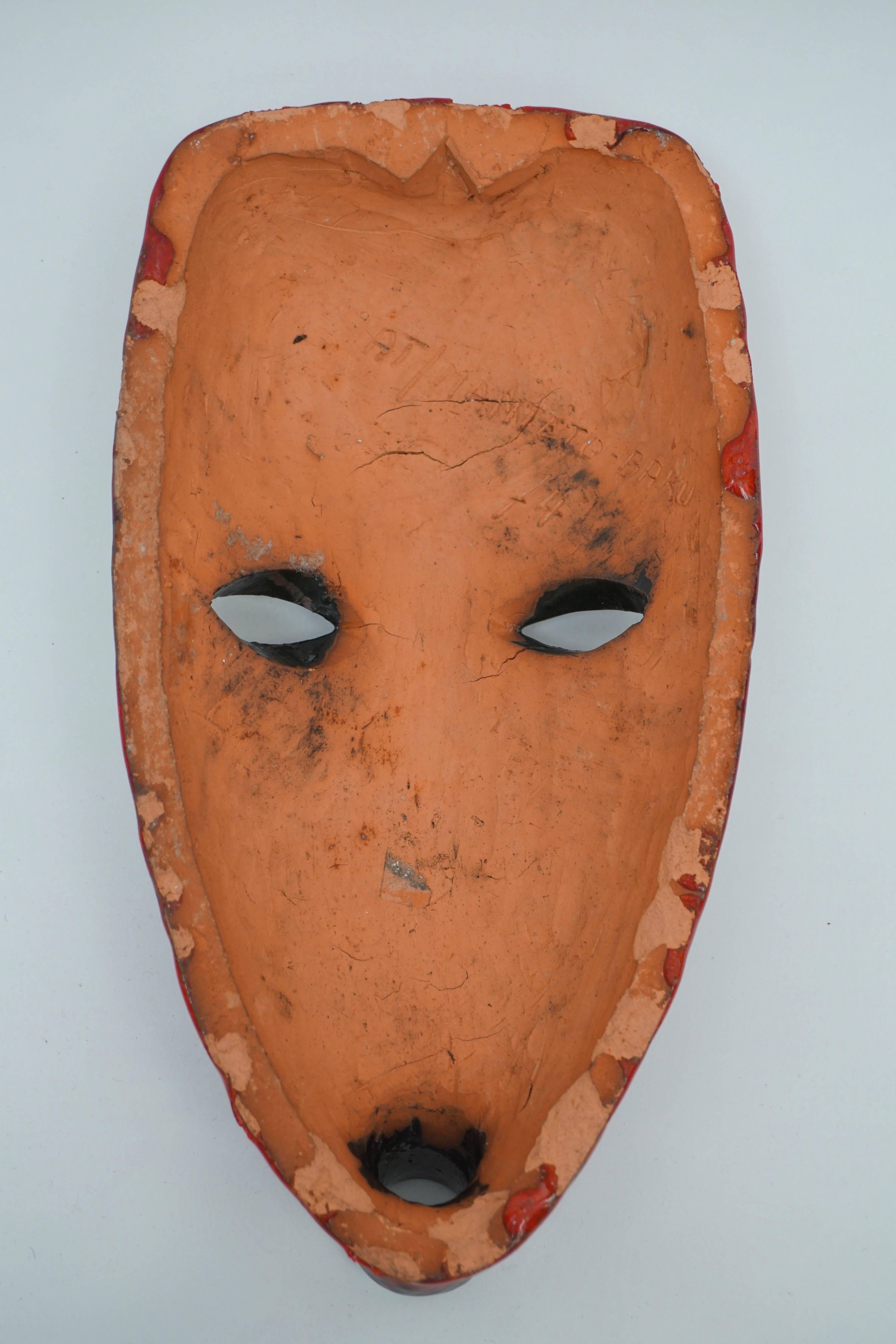 Bei Manteto Keramik-Wandmaske (Ghanaisch) im Angebot