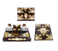 Antique Coromandel Irish Dublin Writing Set, circa 1880