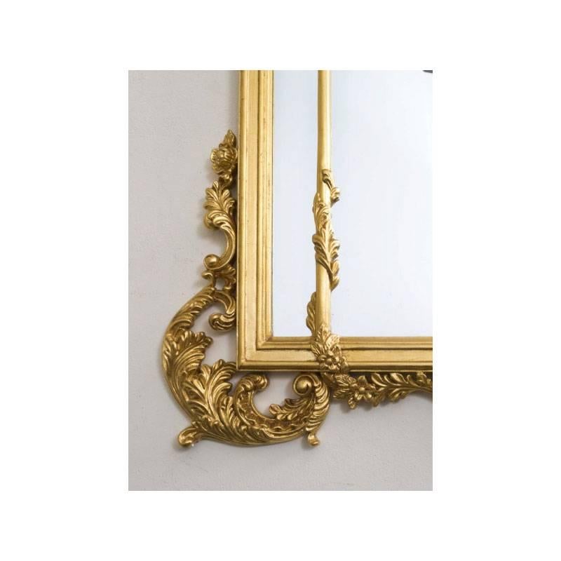 Magnificent Ornate Large French Carved Giltwood Mirror 2