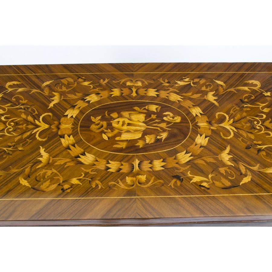 Louis XV Style Marquetry Card Games Table Rosewood 1
