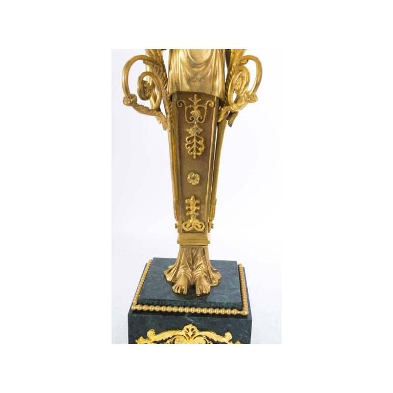 pair of exquisite empire ormolu and marble candelabras at pair of exquisite empire ormolu and marble candelabras at