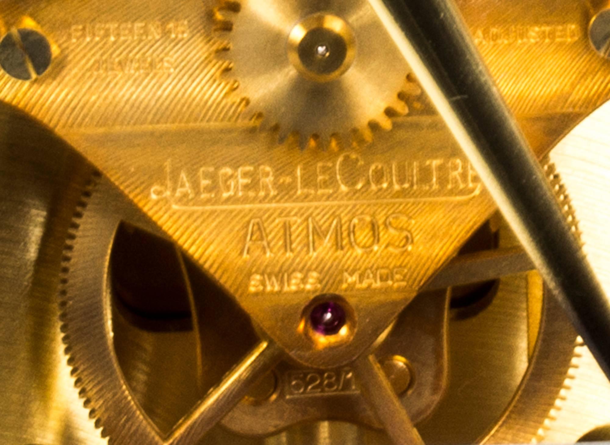 Late 20th Century Vintage Atmos Jaeger Le Coultre Mantle Clock, circa 1970