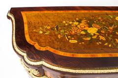19th Century French Amboyna and Floral Marquetry Side Cabinet