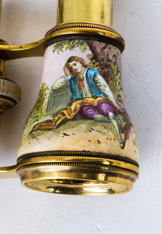 19th Century Pair of French Enamelled Opera Glasse For ...