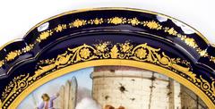 19th Century French Sevres Porcelain Tray Signed Moreaux