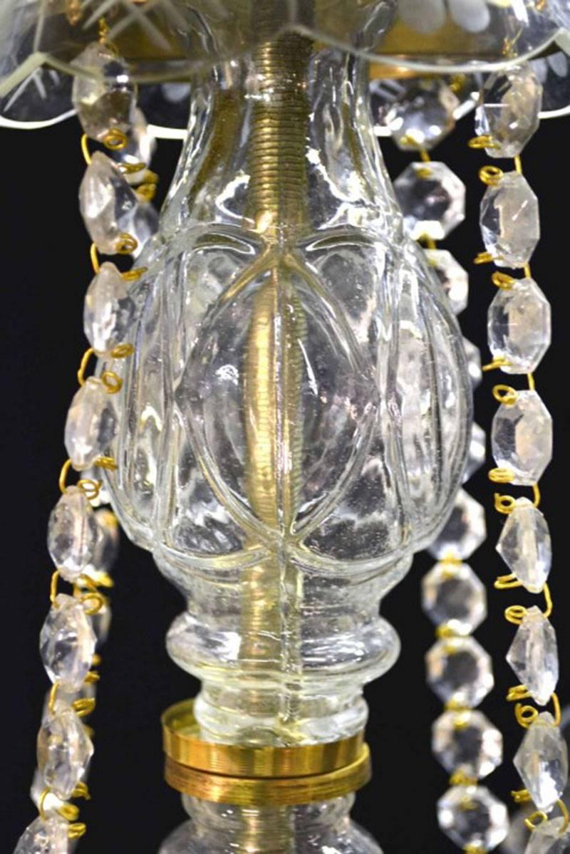 Vintage Venetian Four-Light Crystal Chandelier In Excellent Condition In London, GB