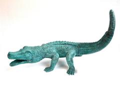 Lifesize Bronze Crocodile Alligator