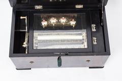 Antique Swiss 12 Air Four Visible Bells Rosewood Musical Box, circa 1890