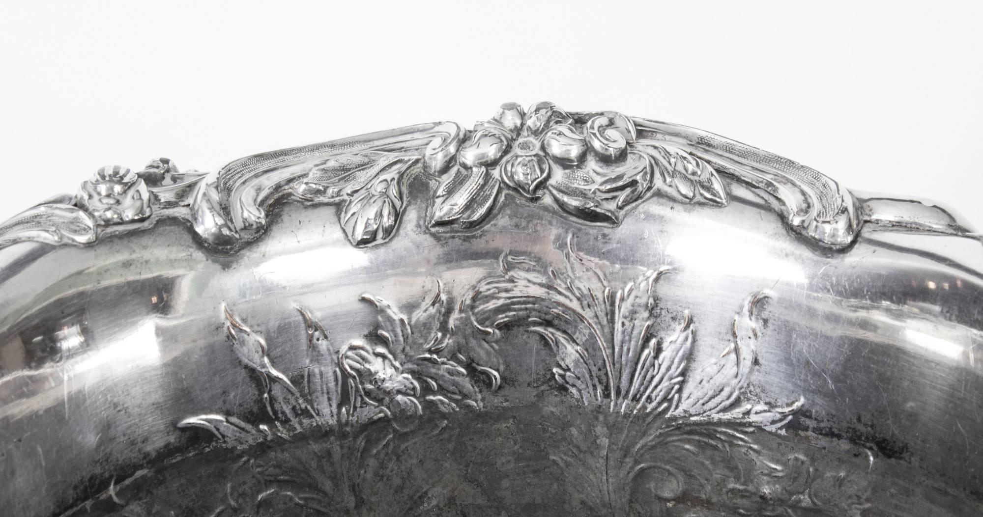 Antique Old Sheffield Embossed Wine Cooler, circa 1830 4