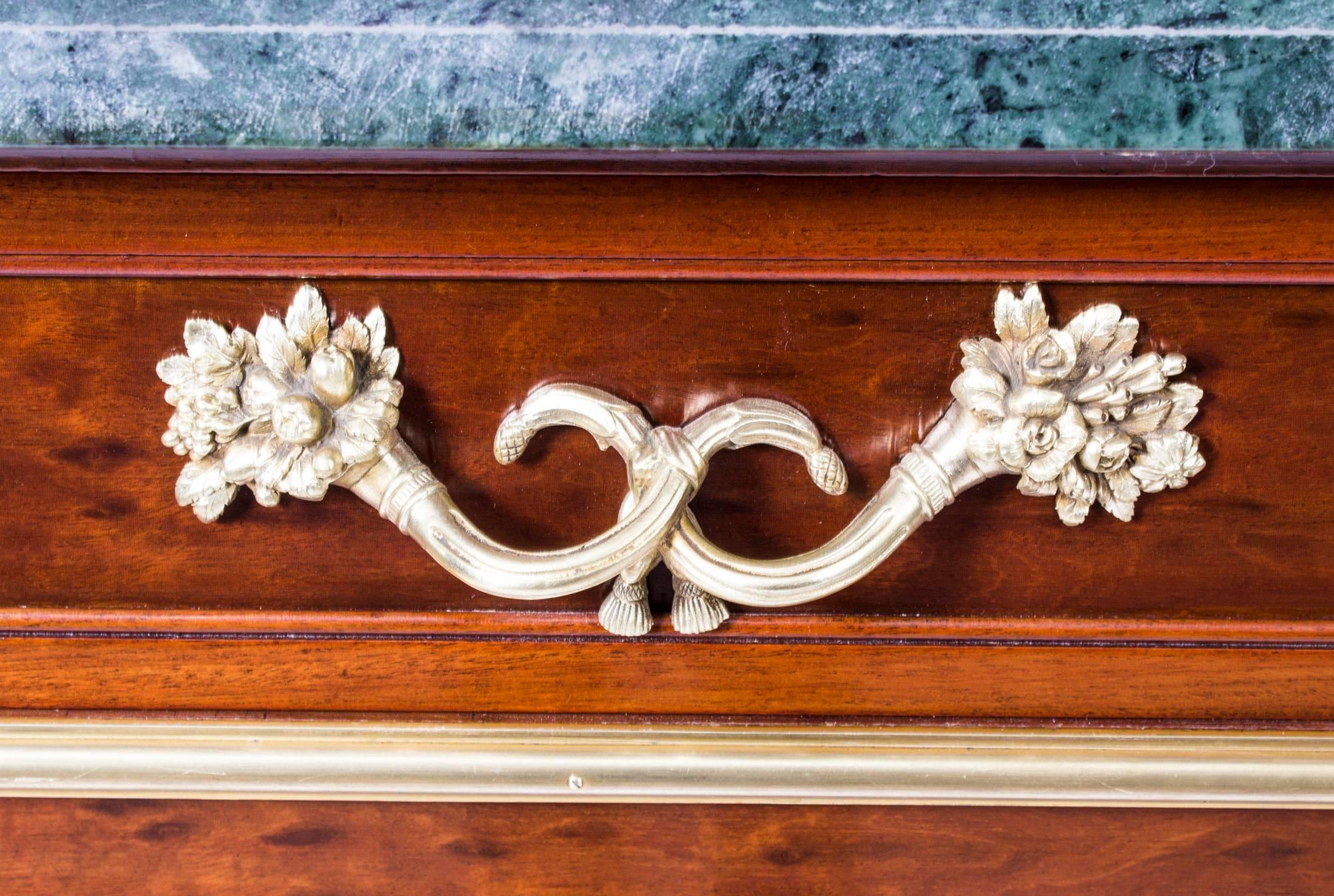 19th Century French Mahogany and Marble Bowfront Sideboard In Excellent Condition In London, GB