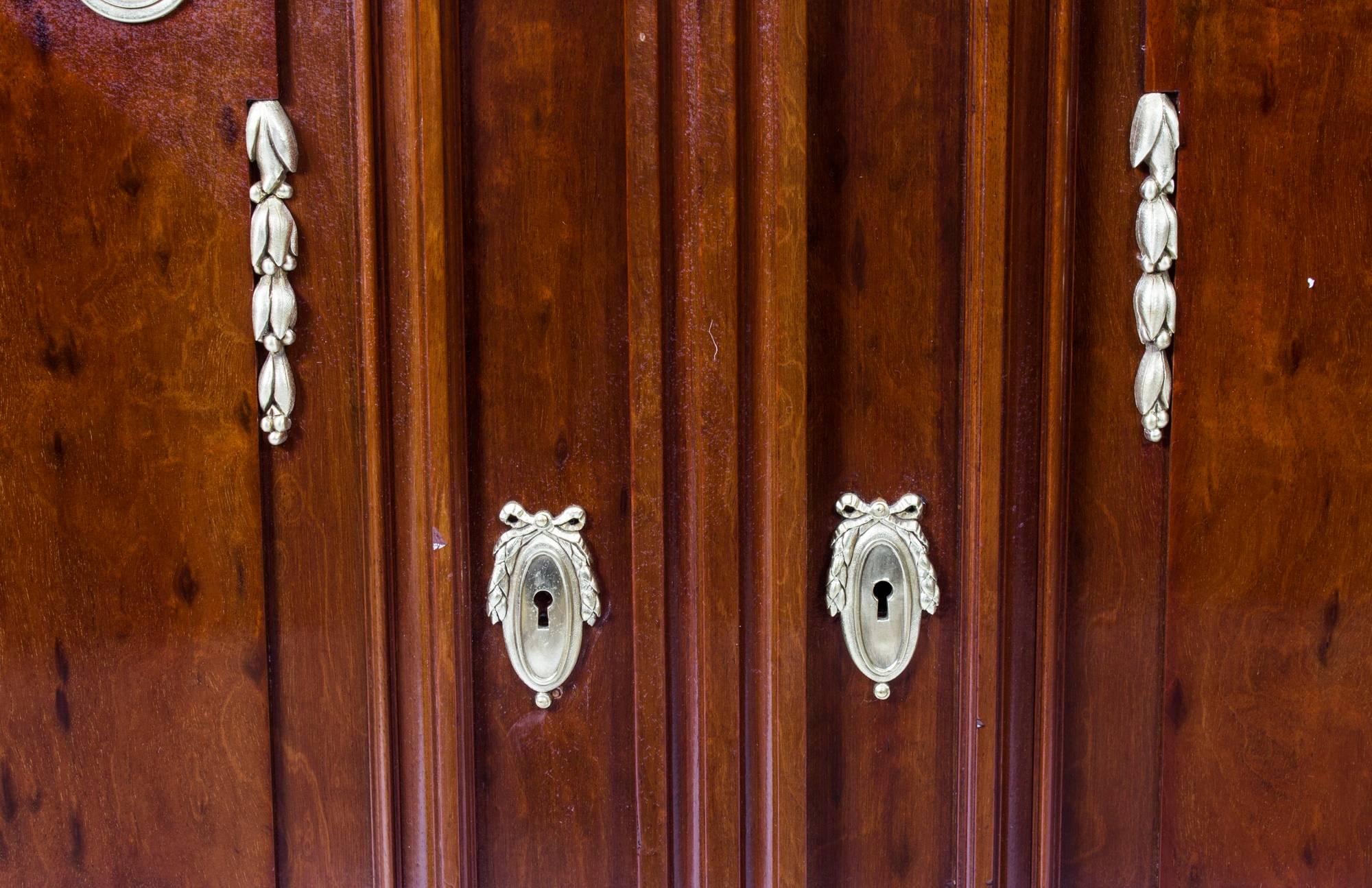 Late 19th Century 19th Century French Mahogany and Marble Bowfront Sideboard