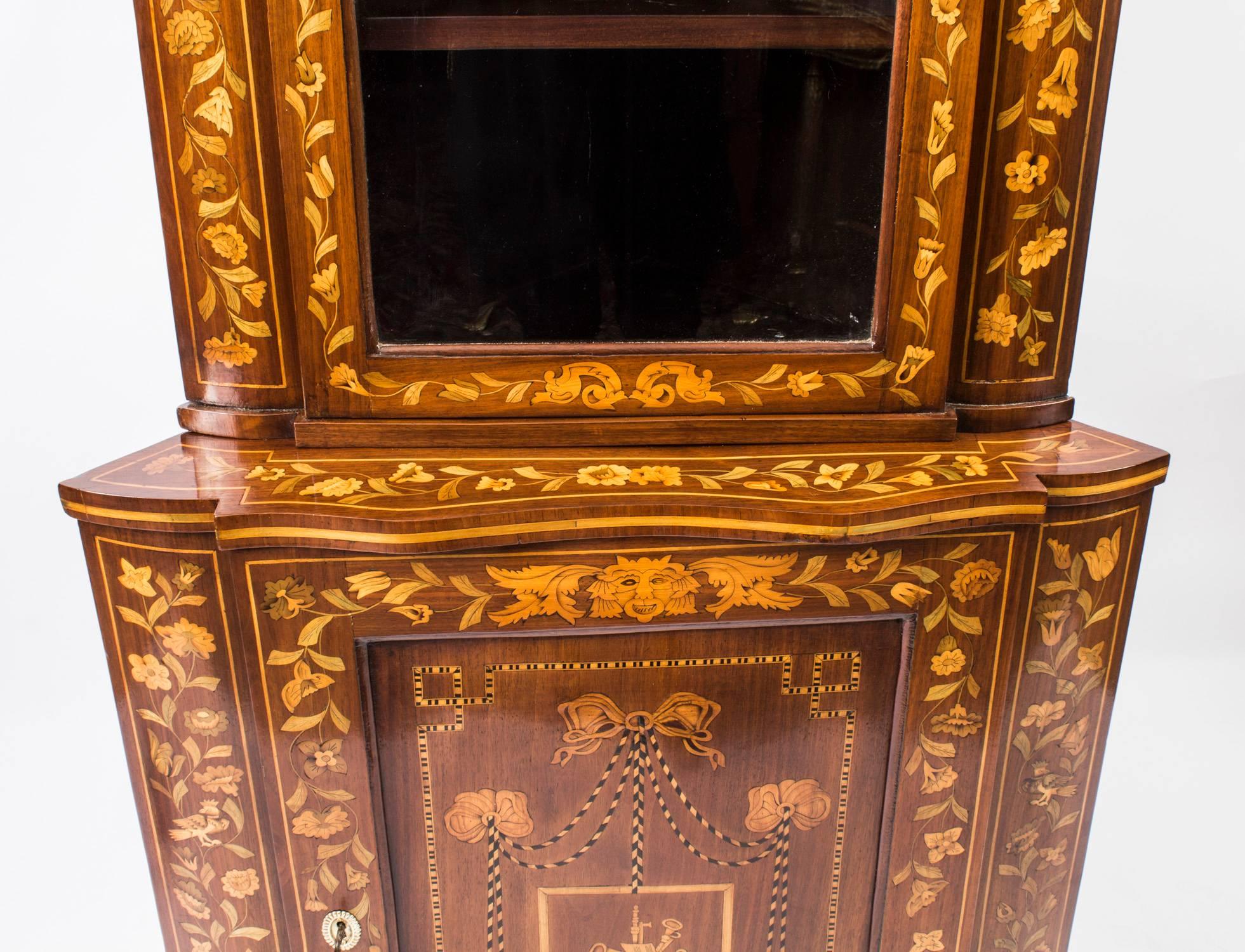 Antique Dutch Mahogany Marquetry Corner Cabinet, circa 1780 In Excellent Condition In London, GB
