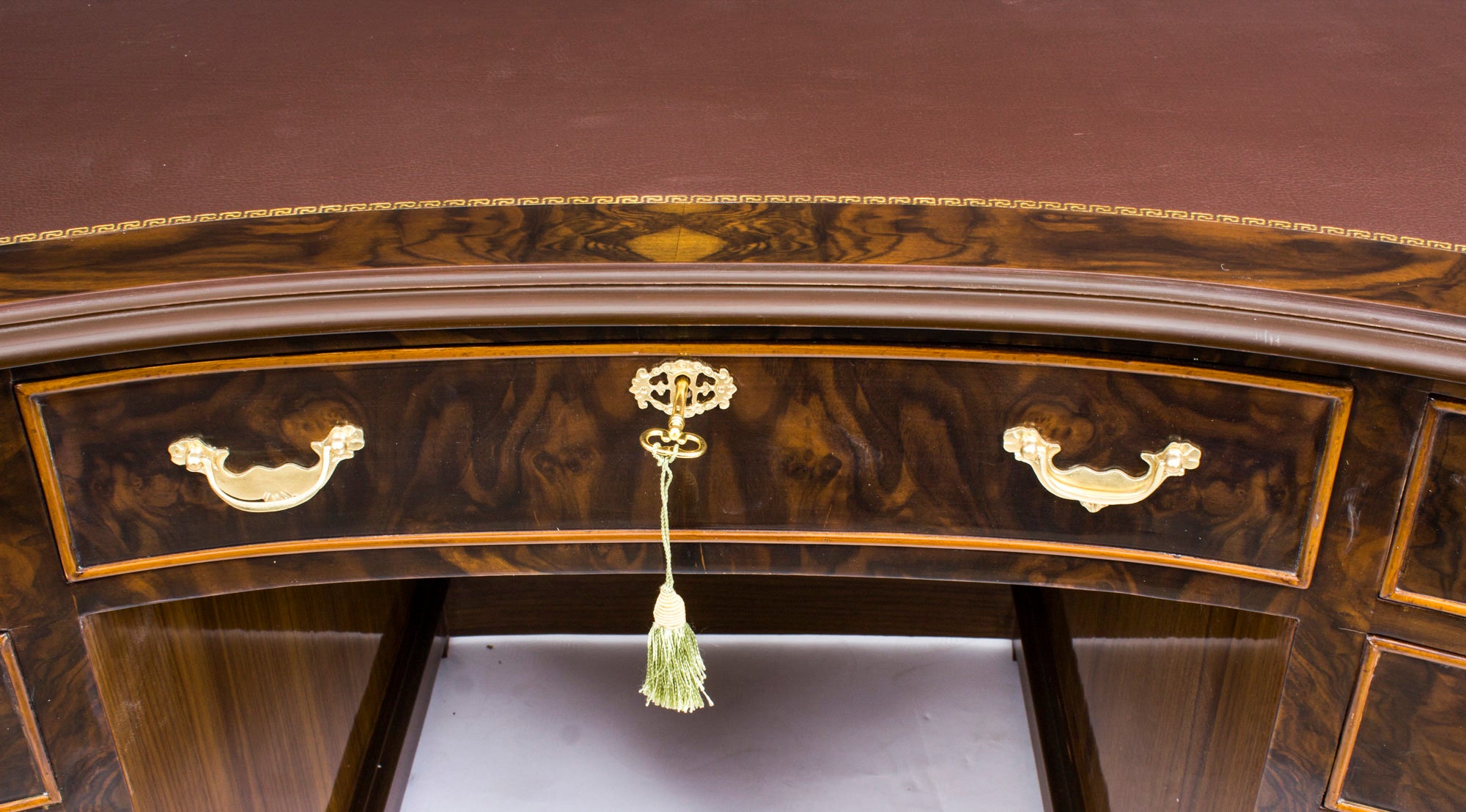 Vintage Victorian Style Burr Walnut Kidney Shaped Desk At 1stdibs