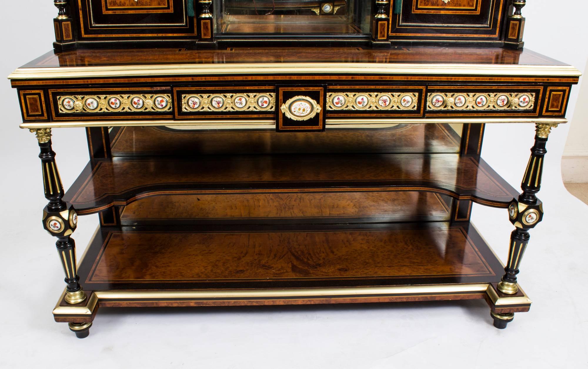 19th Century Victorian Amboyna Inlaid Bonheur Du Jour For Sale 2