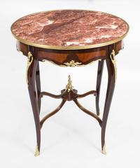 Antique French Louis Revival Rouge Marble Topped Occasional Centre Table C1900
