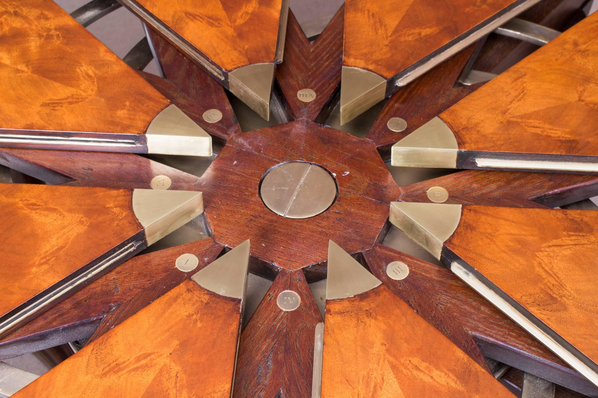Stunning Theodore Alexander Flame Mahogany Jupe Dining Table, 20th Century 1